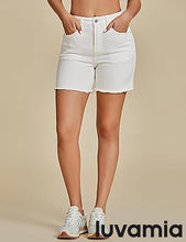Luvamia Women's Casual Denim Walkshorts Summer Straight