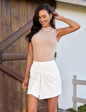 luvamia Jean Skorts for Woman High Rise Mini Skirt Bow Short Stretch Denim Skirts with Shorts Underneath Country Concert