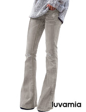 luvamia Women's Ripped Flare Bell Bottom Jeans Pants Retro Wide Leg Denim Pants