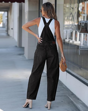 luvamia FleXclusive Denim Overalls for Women Barrel Leg Baggy Loose Fit Bib Stretchy Jean Jumpsuit Adjustable Strap Casual Overall