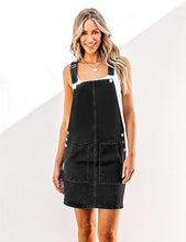 luvamia Women's Casual Straps Denim Overall Pinafore Dress with Pocket