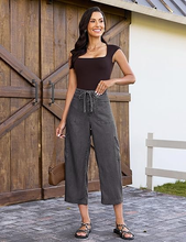 luvamia FleXclusive Barrel Jeans for Women Trendy Wide Leg High Rise Baggy Pull On Elastic Waist Button Fly Drawstring Denim Pants