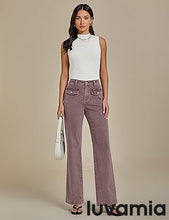 LUVAMIA High Waisted Slim Wide Leg Women Regular fit Full Length