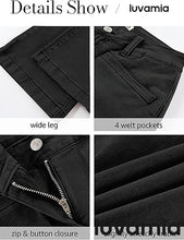 LUVAMIA Women's Wide-leg Jeans High Waist Fashion Jeans Trousers Jeans Versatile Commuter Style