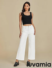 LUVAMIA Women's 5-Pocket Denim High Waist Retro Wide Leg Jean Styles