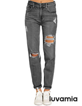 luvamia Women's Casual Ripped Boyfriend Jeans Distressed Stretch Denim Jean Pants