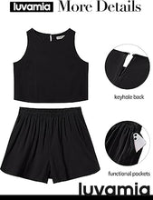LUVAMIA Women's Sleeveless Casual 2 Piece Blazer Vest Suits