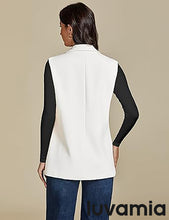 luvamia Women's sleeveless business style lapel vest jacket