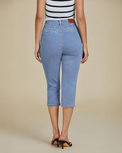 LUVAMIA Women's Casual Jegging Capri Denim Slim Straight High Waist Jeans