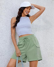 LUVAMIA Women's Wide Leg Lounge Shorts Elastic Waist Drawstring Sport Brief Casual Comfy Cozy Shorts