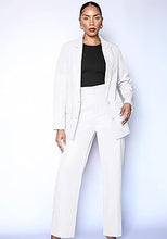 luvamia 2 Piece Outfits for Women Dressy Blazer Jackets High Waisted Straight Leg Pants Suits Set Business Casual Office