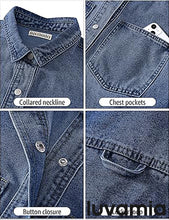 LUVAMIA Women's Relaxed Fit  Denim Slim Regular Pocket Jean Jacket Coat