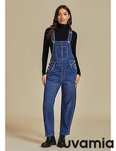 LUVAMIA Women's  Barrel Leg Style Sleeveless Overall with Pocket and Adjustable Strap