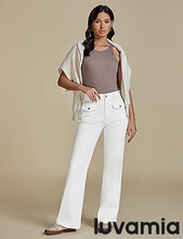 LUVAMIA High Waisted Slim Wide Leg Women Regular fit Full Length