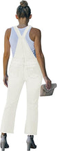 luvamia Women Ripped Stretch Adjustable Denim Bib Overalls Jeans Pants Jumpsuits