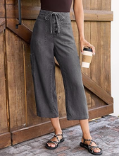 luvamia FleXclusive Barrel Jeans for Women Trendy Wide Leg High Rise Baggy Pull On Elastic Waist Button Fly Drawstring Denim Pants