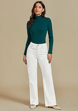 Women's High Waist Regular Fit Slight Stretch Flare Jeans Bell Bottoms