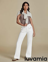 LUVAMIA High Waisted Slim Wide Leg Women Regular fit Full Length