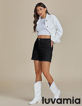 Luvamia Women's Casual Denim Walkshorts Summer Straight