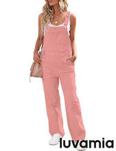 luvamia Women's Casual Vintage Overalls Loose Denim Bib Overall Jean Jumpsuits