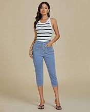 LUVAMIA Women's Casual Jegging Capri Denim Slim Straight High Waist Jeans