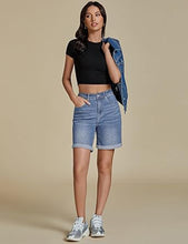 2025 Women's Casual Denim High Waist Pants Shorts Straight Leg Stretch Jeans