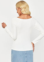 LUVAMIA Fitted Long Sleeve Slim Women Y2K Shirts Raglan Mega Stretch Top Blouses