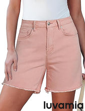 Luvamia Women's Casual Denim Walkshorts Summer Straight