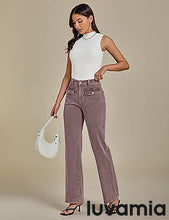 LUVAMIA High Waisted Slim Wide Leg Women Regular fit Full Length