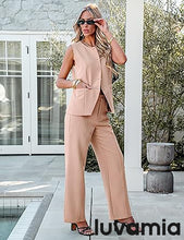 LUVAMIA Women's 2 Piece  Suiting Business Casual Pantsuits Outfit