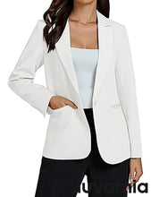 LUVAMIA Women's Classic Button Blazer Single Jacket Coat Long Sleeve