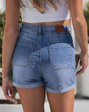 luvamia FleXclusive Jean Shorts for Women High Waisted Cuffed Stretchy Denim Shorts