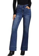 Women's High Waist Regular Fit Slight Stretch Flare Jeans Bell Bottoms