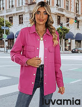 luvamia 2025 Jean Jackets for Women Fashion Oversized Button Down Denim Jacket Western Fall Shacket Jacket with Pockets