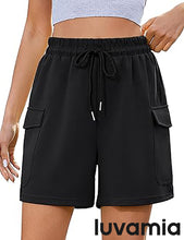 LUVAMIA Women's Wide Leg Lounge Shorts Elastic Waist Drawstring Sport Brief Casual Comfy Cozy Shorts
