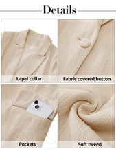 luvamia Tweed Blazers for Women Business Casual Dressy Blazer Jacket Work Suits Office Professional Outfits Long Sleeve