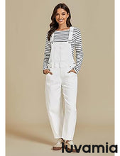 LUVAMIA Women's  Barrel Leg Style Sleeveless Overall with Pocket and Adjustable Strap