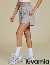 LUVAMIA Women's High Waist Elastic Waistband Shorts Regular Comfort Silhouette
