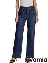 LUVAMIA High Waisted Slim Wide Leg Women Regular fit Full Length