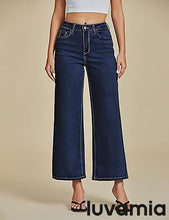 LUVAMIA Women's 5-Pocket Denim High Waist Retro Wide Leg Jean Styles