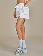 LUVAMIA Women's Active Breathable High Waisted Regular Relaxed Fit Shorts Skort.