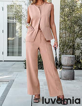 LUVAMIA Women's 2 Piece  Suiting Business Casual Pantsuits Outfit