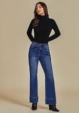 Women's High Waist Regular Fit Slight Stretch Flare Jeans Bell Bottoms