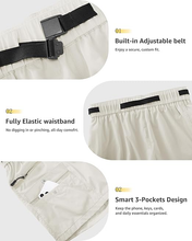 luvamia Cargo Shorts for Women Mid Thigh High Rise Lightweight Quick Dry Hiking Shorts Women Zipper Pockets with Belt