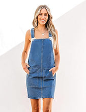 luvamia Women's Casual Straps Denim Overall Pinafore Dress with Pocket