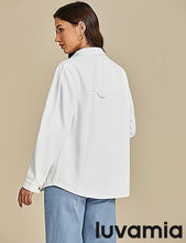 LUVAMIA Women's Relaxed Fit  Denim Slim Regular Pocket Jean Jacket Coat