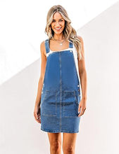 luvamia Women's Casual Straps Denim Overall Pinafore Dress with Pocket