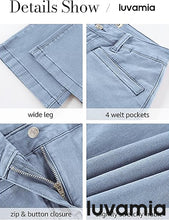 LUVAMIA Women's Wide-leg Jeans High Waist Fashion Jeans Trousers Jeans Versatile Commuter Style
