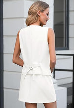 LUVAMIA Women's Business Vest Suit Set Sleeveless Blazer Skirt Outfit Workwear Matching