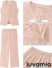 LUVAMIA Women's 2 Piece  Suiting Business Casual Pantsuits Outfit